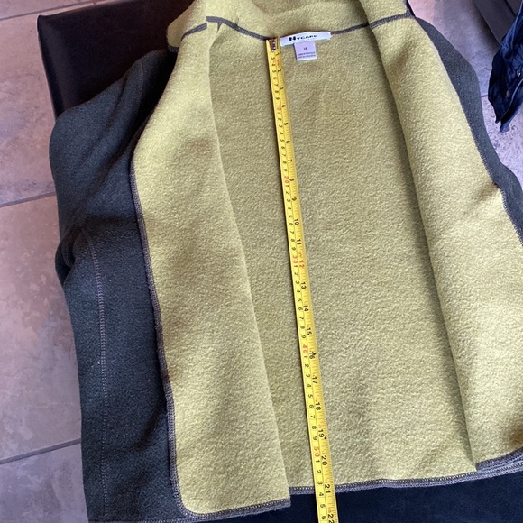 Nygard ‘Blanket’ Cardi/Jacket Lime and Dark Army Green Size 14 - Picture 4 of 11